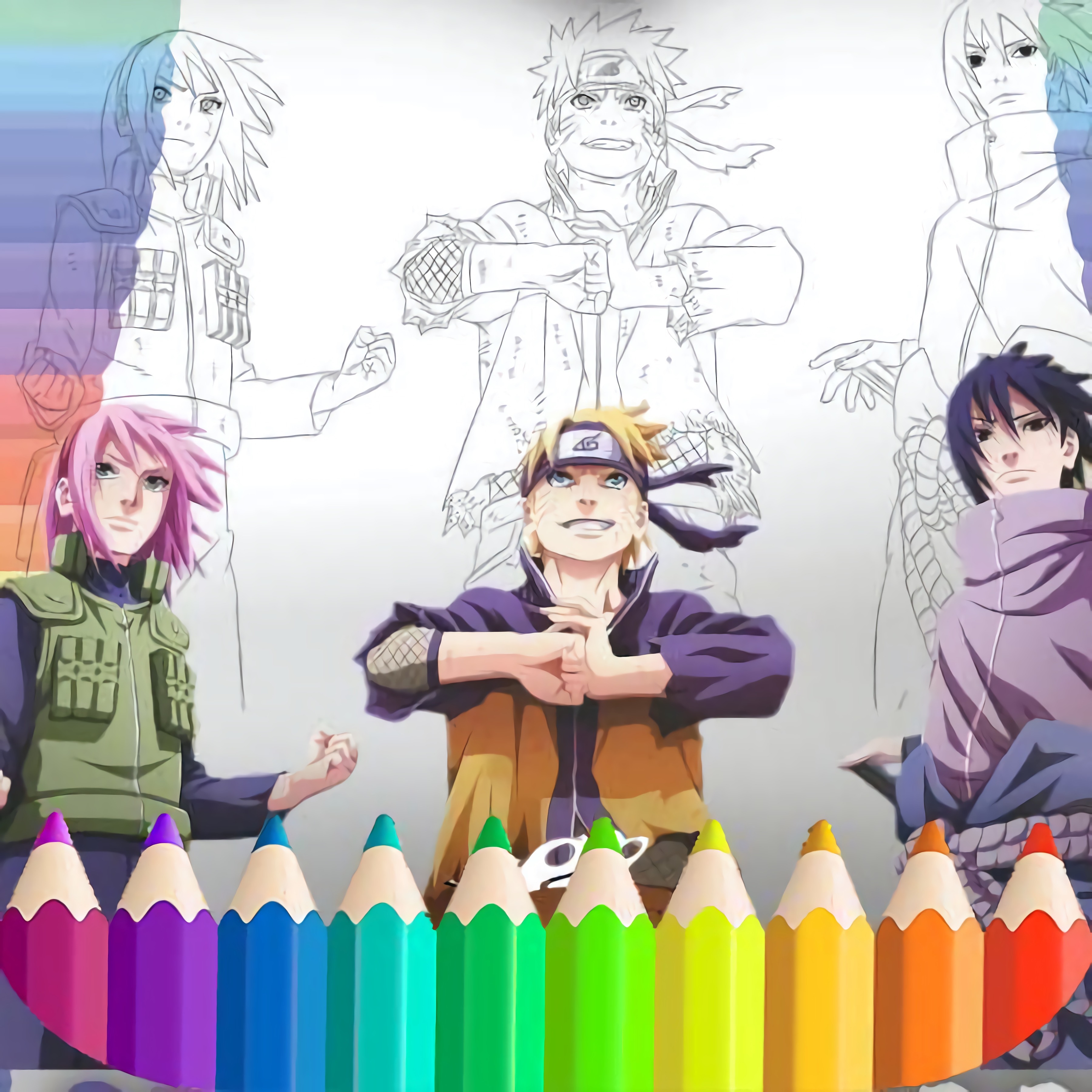 Naruto Shippuden Coloring Book: Draw Book Ninja